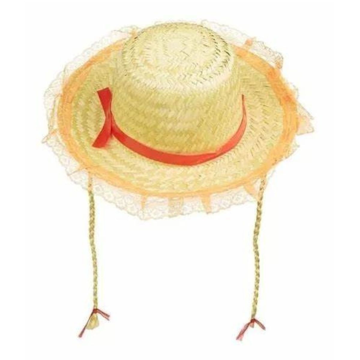 Chapéu De Palha Com Renda E Trança Embutido Loiro Festa Junina Caipirinha Quadrilha Sortido Chapéu De Palha Com Renda E Trança Embutido Loiro Festa Junina Caipirinha Quadrilha Sortido